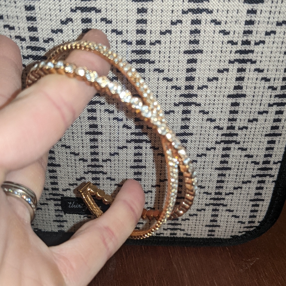Gold Rhinestone Bangle - Picture 4 of 4